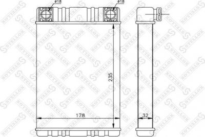 STELLOX 10-35144-SX_радиатор печки! MB W203/C209/W463/R230 00> (1035144SX)