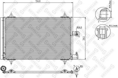 STELLOX 10-45064-SX_радиатор кондиционера!Citroen Xsara 2 (1045064SX)