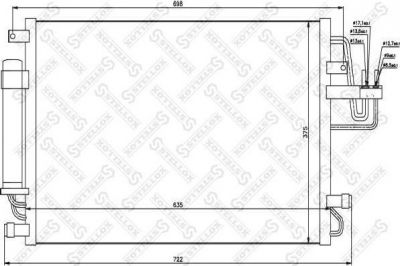 STELLOX 10-45108-SX =NS94801=8FC 351 302-361 [976062E000]!радиатор конд.Hyund (1045108SX)