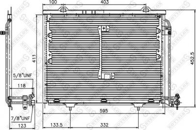 STELLOX 10-45128-SX_=NS94284=MS5207=GR9220210=VL816900 [2028300870] !радиатор конд. MB W202 1.8-2.5D 93> (1045128SX)