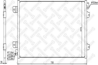 STELLOX 10-45149-SX =NS94659=RT5342 [7701057122] !радиатор конд. Renault Master, Nissan Interstar 03> (1045149SX)