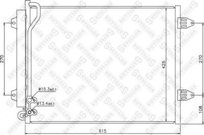 STELLOX 10-45163-SX_=NS94831=8FC 351 317-541 [3C0820411C] !радиатор конд. VW Passat 1.6/1.9TDi/2.0TDi 05> (1045163SX)