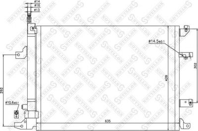 STELLOX 10-45214-SX !радиатор конд. Volvo C70/S60/S80/V70/XC70 2.0-2.9 00> (1045214SX)