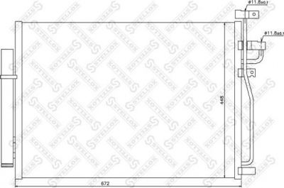STELLOX 10-45380-SX_радиатор кондиционера! Opel Antara, Chevrolet Captiva 2. (1045380SX)