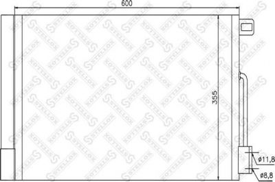 STELLOX 10-45416-SX_радиатор кондиционера! Opel Corsa 1.0-1.4 06> (1045416SX)