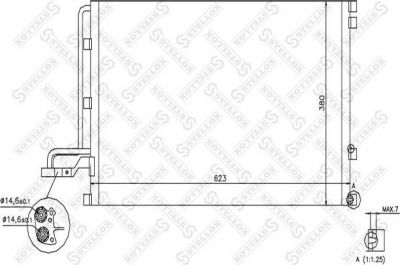 STELLOX 10-45572-SX_радиатор кондиционера! Volvo S40/V50/C30 1.8/2.4/2.5/2.4D 04> (1045572SX)