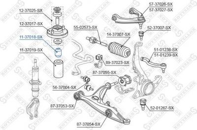 Stellox 11-37018-SX буфер, амортизация на HONDA CR-V I (RD)