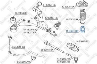 Stellox 11-53031-SX буфер, амортизация на HYUNDAI TUCSON (JM)