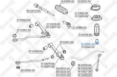 Stellox 11-53035-SX буфер, амортизация на KIA RIO универсал (DC)