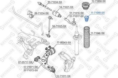 Stellox 11-71045-SX буфер, амортизация на FORD C-MAX (DM2)