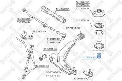 Stellox 11-73003-SX буфер, амортизация на OPEL KADETT E (39_, 49_)