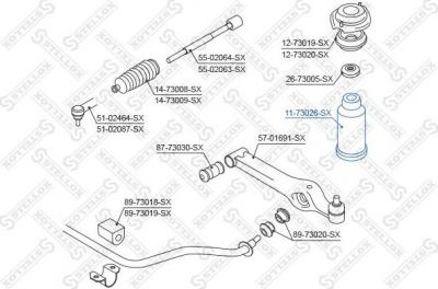 Stellox 11-73026-SX защитный колпак / пыльник, амортизатор на DAEWOO MATIZ (KLYA)