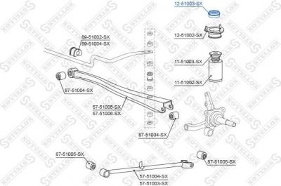 Stellox 12-51003-SX опора стойки амортизатора на HYUNDAI ACCENT II седан (LC)