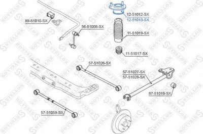 Stellox 12-51013-SX опора стойки амортизатора на HYUNDAI LANTRA II Wagon (J-2)