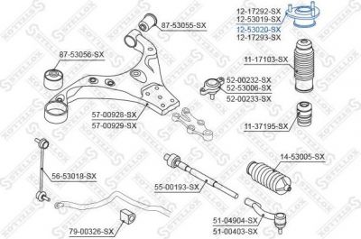 Stellox 12-53020-SX опора стойки амортизатора на HYUNDAI TUCSON (JM)