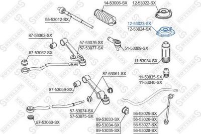 Stellox 12-53023-SX опора стойки амортизатора на KIA RIO универсал (DC)