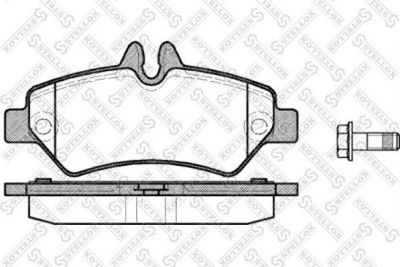 STELLOX КОМПЛЕКТ ТОРМОЗНЫХ КОЛОДОК, ДИСКОВЫЙ ТОРМОЗ (1257 000-SX)
