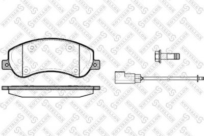 STELLOX КОМПЛЕКТ ТОРМОЗНЫХ КОЛОДОК, ДИСКОВЫЙ ТОРМОЗ (1261 002-SX)