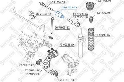 Stellox 14-71021-SX пыльник, рулевое управление на MAZDA 3 седан (BK)