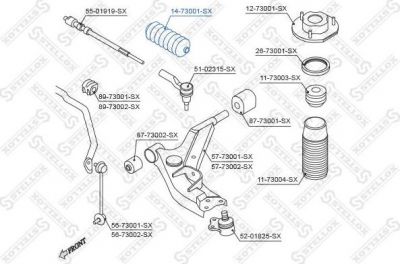 Stellox 14-73001-SX пыльник, рулевое управление на OPEL VECTRA B (36_)