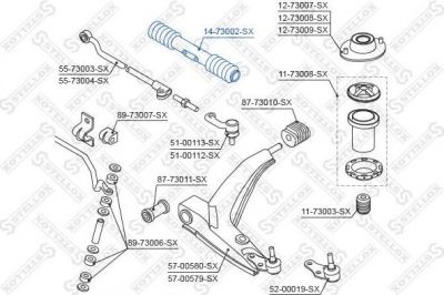 Stellox 14-73002-SX пыльник, рулевое управление на DAEWOO ESPERO (KLEJ)