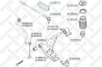 Stellox 14-73007-SX пыльник, рулевое управление на CHEVROLET EPICA (KL1_)
