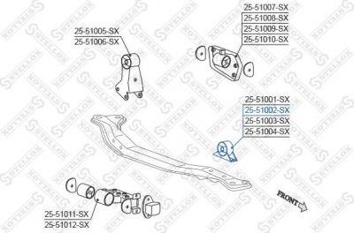 Stellox 25-51002-SX подвеска, двигатель на HYUNDAI ACCENT I (X-3)