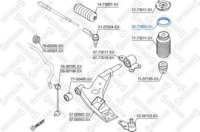 Stellox 26-73003-SX опора стойки амортизатора на CHEVROLET EPICA (KL1_)