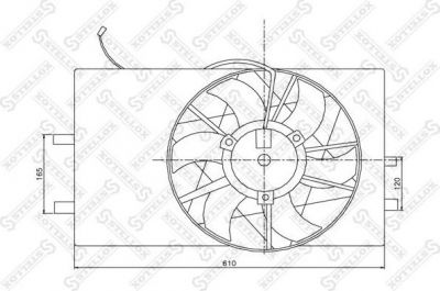 Stellox 29-99046-SX вентилятор, охлаждение двигателя на MERCEDES-BENZ A-CLASS (W168)