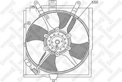 Stellox 29-99050-SX вентилятор, охлаждение двигателя на VOLVO V40 универсал (VW)