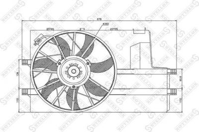 Stellox 29-99051-SX вентилятор, охлаждение двигателя на MERCEDES-BENZ A-CLASS (W168)