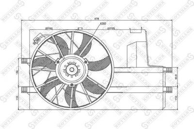 Stellox 29-99068-SX вентилятор, охлаждение двигателя на MERCEDES-BENZ A-CLASS (W168)