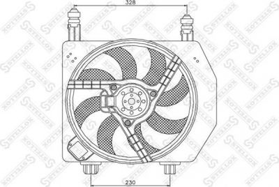 Stellox 29-99071-SX вентилятор, охлаждение двигателя на FORD FIESTA IV (JA_, JB_)