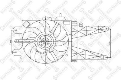 Stellox 29-99087-SX вентилятор, охлаждение двигателя на FIAT PUNTO (188)