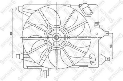 Stellox 29-99123-SX вентилятор, охлаждение двигателя на RENAULT CLIO II (BB0/1/2_, CB0/1/2_)
