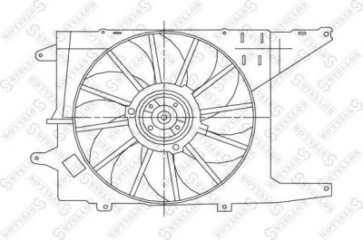 Stellox 29-99124-SX вентилятор, охлаждение двигателя на RENAULT SCЙNIC I (JA0/1_)