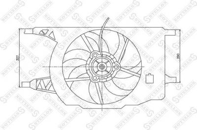 Stellox 29-99155-SX вентилятор, охлаждение двигателя на RENAULT LAGUNA II Grandtour (KG0/1_)