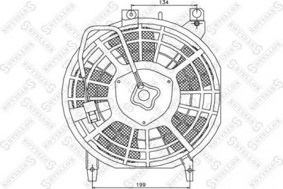 Stellox 29-99170-SX вентилятор, охлаждение двигателя на TOYOTA COROLLA Liftback (_E10_)