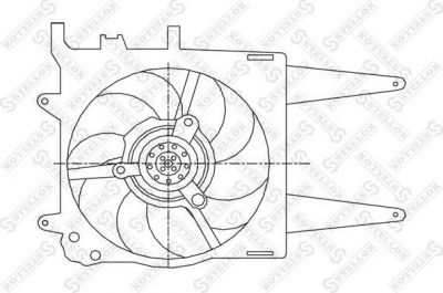 Stellox 29-99202-SX вентилятор, охлаждение двигателя на FIAT PALIO Weekend (178DX)