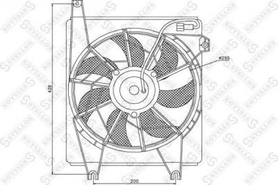 Stellox 29-99232-SX вентилятор, охлаждение двигателя на HYUNDAI LANTRA II Wagon (J-2)