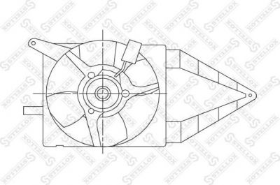 Stellox 29-99246-SX вентилятор, охлаждение двигателя на OPEL CORSA B (73_, 78_, 79_)