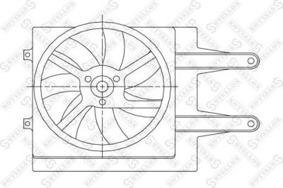 Stellox 29-99258-SX вентилятор, охлаждение двигателя на VW PASSAT Variant (3A5, 35I)