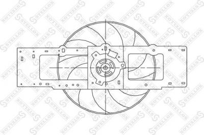 Stellox 29-99273-SX вентилятор, охлаждение двигателя на RENAULT CLIO I (B/C57_, 5/357_)