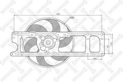 Stellox 29-99275-SX вентилятор, охлаждение двигателя на RENAULT CLIO II (BB0/1/2_, CB0/1/2_)