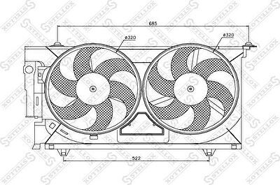 Stellox 29-99287-SX вентилятор, охлаждение двигателя на PEUGEOT 306 (7B, N3, N5)