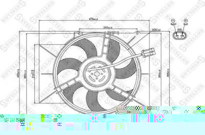 Stellox 29-99306-SX вентилятор, охлаждение двигателя на OPEL ASTRA F (56_, 57_)