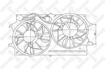 Stellox 29-99323-SX вентилятор, охлаждение двигателя на FORD FOCUS (DAW, DBW)