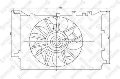 Stellox 29-99329-SX вентилятор, охлаждение двигателя на VOLVO S80 I (TS, XY)