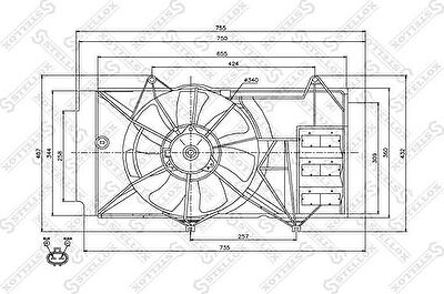 Stellox 29-99338-SX вентилятор, охлаждение двигателя на TOYOTA YARIS VERSO (_NLP2_, _NCP2_)