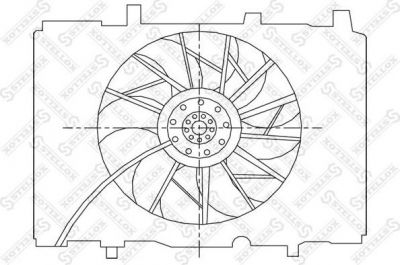 Stellox 29-99344-SX вентилятор, охлаждение двигателя на MERCEDES-BENZ C-CLASS универсал (S202)